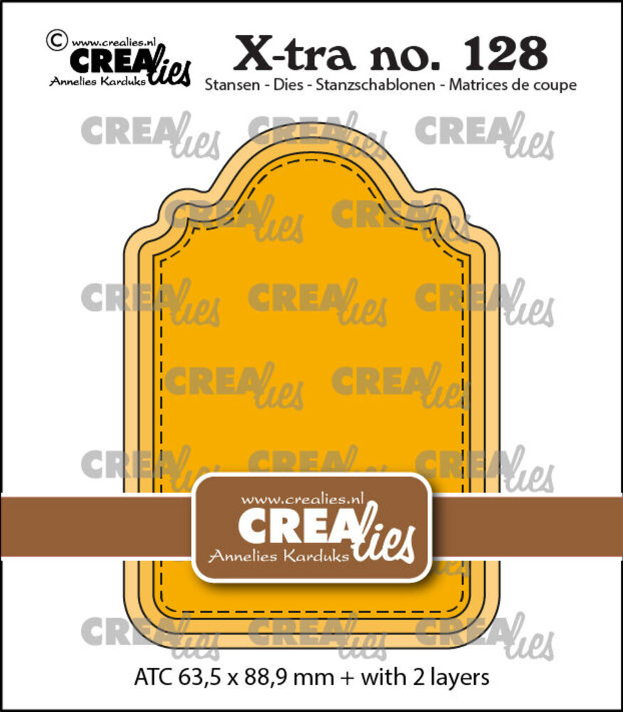 Crealies X-tra Dies ATC Paneel C (CLXtra128) Crealies X-tra Dies ATC Paneel C (CLXtra128)