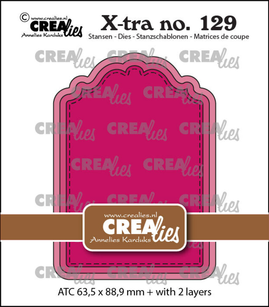 Crealies X-tra Dies ATC Paneel D (CLXtra129) Crealies X-tra Dies ATC Paneel D (CLXtra129)