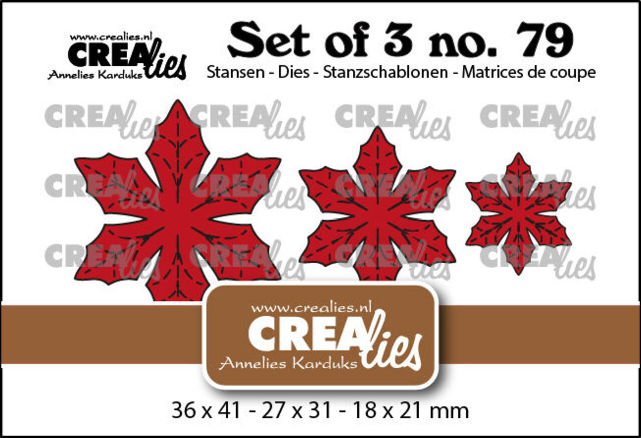 Crealies Set Dies Dichte Bloemen 33 Kerstster (CLSet79) Crealies Set Dies Dichte Bloemen 33 Kerstster (CLSet79)