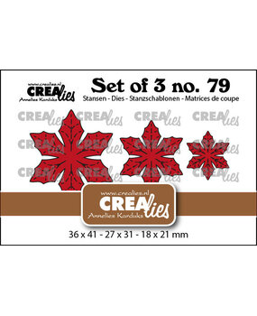 Crealies Set Dies Dichte Bloemen 33 Kerstster (CLSet79)
