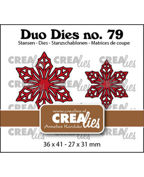 Crealies Duo Dies Open Bloemen 33 Kerstster (CLDD79)