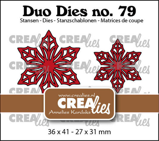 Crealies Duo Dies Open Bloemen 33 Kerstster (CLDD79) Crealies Duo Dies Open Bloemen 33 Kerstster (CLDD79)