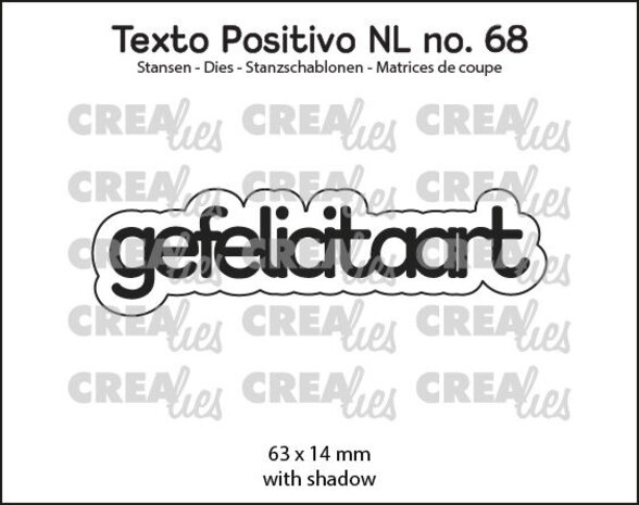 Crealies Texto Positivo Dies Gefelicitaart (POSNL68) Crealies Texto Positivo Dies Gefelicitaart (POSNL68)