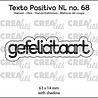 Crealies Texto Positivo Dies Gefelicitaart (POSNL68) Crealies Texto Positivo Dies Gefelicitaart (POSNL68)