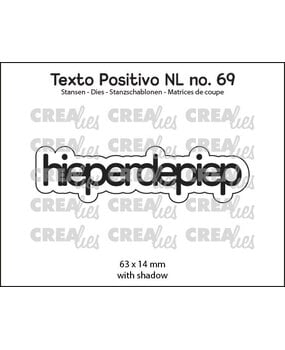 Crealies Texto Positivo Dies Hieperdepiep (POSNL69)