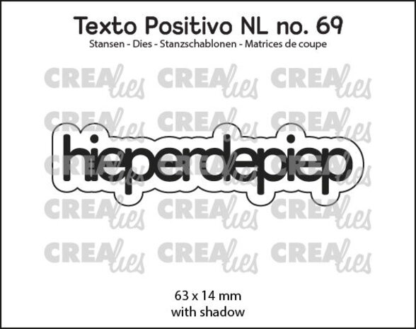 Crealies Texto Positivo Dies Hieperdepiep (POSNL69) Crealies Texto Positivo Dies Hieperdepiep (POSNL69)