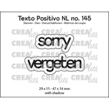 Crealies Texto Positivo Dies Sorry Vergeten (POSNL145)