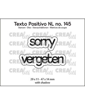Crealies Texto Positivo Dies Sorry Vergeten (POSNL145)