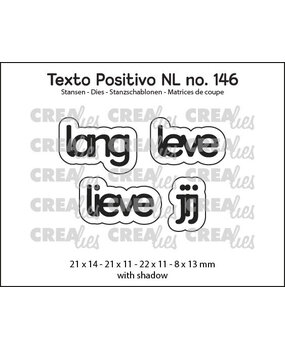 Crealies Texto Positivo Dies Lang Leve Lieve Jij (POSNL146)
