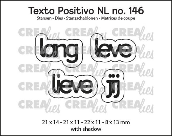 Crealies Texto Positivo Dies Lang Leve Lieve Jij (POSNL146) Crealies Texto Positivo Dies Lang Leve Lieve Jij (POSNL146)