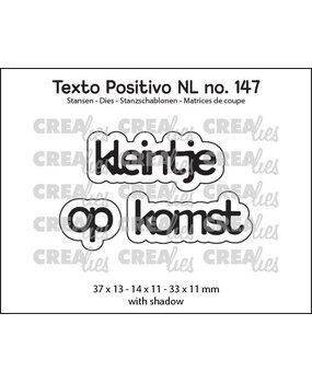 Crealies Texto Positivo Dies Kleintje op Komst (POSNL147)
