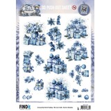 Berrie's Beauties Blue Christmas 3D Push Out Christmas Presents (SB11156)