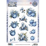 Berrie's Beauties Blue Christmas 3D Push Out Christmas Feelings (SB11157)