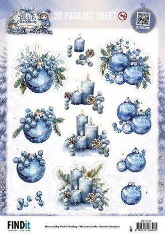 Berrie's Beauties Blue Christmas 3D Push Out Christmas Feelings (SB11157) Berrie's Beauties Blue Christmas 3D Push Out Christmas Feelings (SB11157)