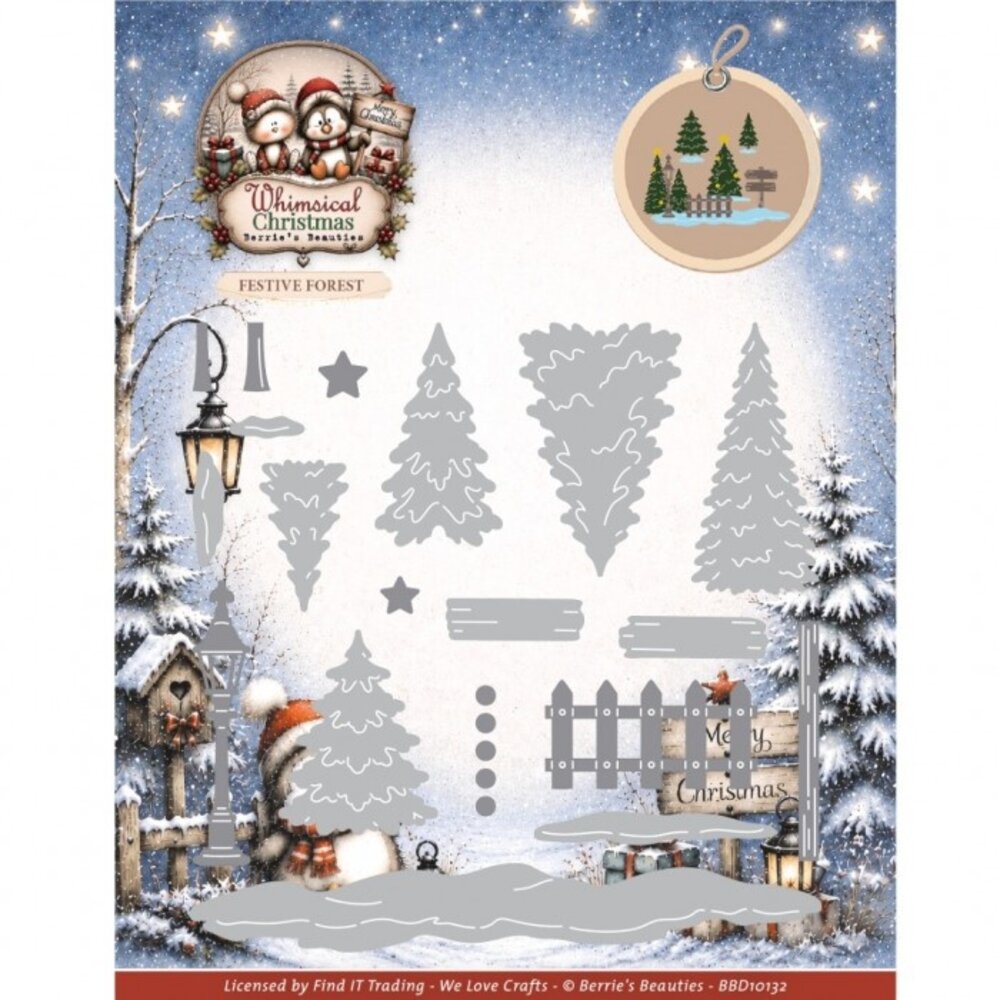 Berrie's Beauties Whimsical Christmas Dies Festive Forest (BBD10132) Berrie's Beauties Whimsical Christmas Dies Festive Forest (BBD10132)