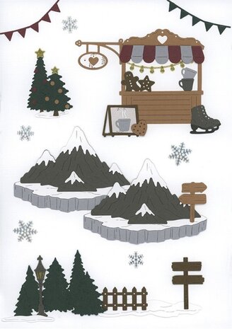Berrie's Beauties Whimsical Christmas Dies Festive Forest (BBD10132) Berrie's Beauties Whimsical Christmas Dies Festive Forest (BBD10132)