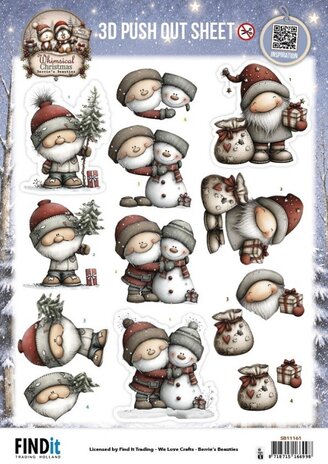 Berrie's Beauties Whimsical Christmas 3D Push Out Santa Claus (SB11161) Berrie's Beauties Whimsical Christmas 3D Push Out Santa Claus (SB11161)