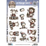 Berrie's Beauties Whimsical Christmas 3D Push Out Furry Friends (SB11162)