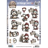 Berrie's Beauties Whimsical Christmas 3D Push Out Penguins (SB11163)