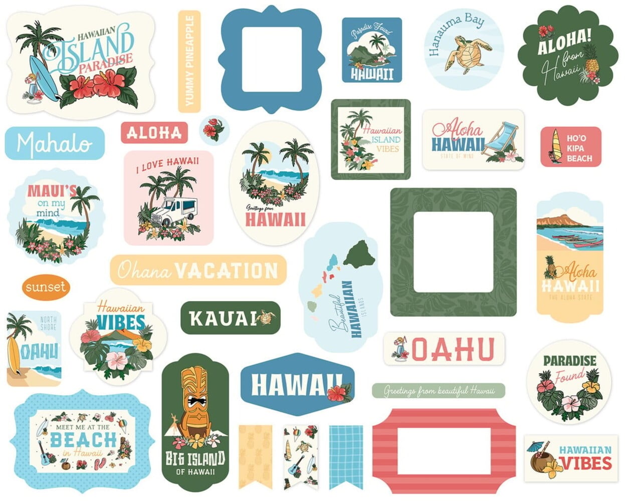 Carta Bella Hawaii Ephemera (CBHI507024) Carta Bella Hawaii Ephemera (CBHI507024)