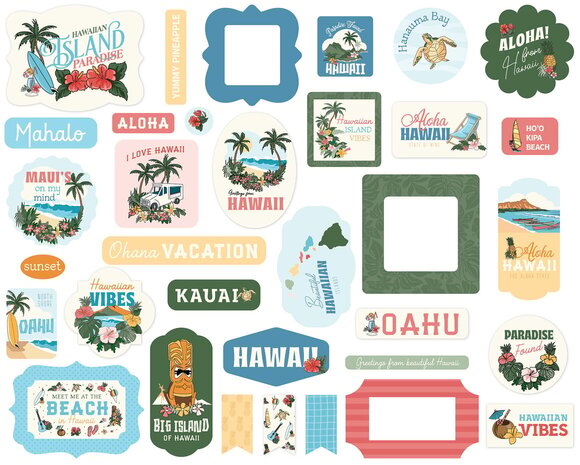 Carta Bella Hawaii Ephemera (CBHI507024) Carta Bella Hawaii Ephemera (CBHI507024)