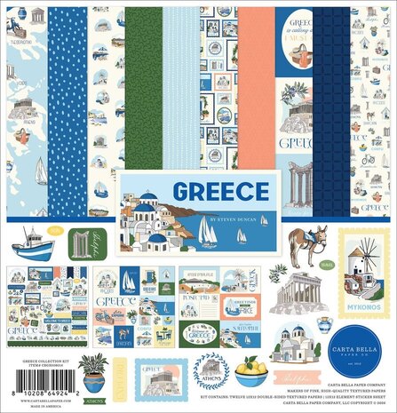 Carta Bella Greece 12x12 Inch Collection Kit (CBGR508016) Carta Bella Greece 12x12 Inch Collection Kit (CBGR508016)