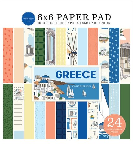 Carta Bella Greece 6x6 Inch Paper Pad (CBGR508023) Carta Bella Greece 6x6 Inch Paper Pad (CBGR508023)