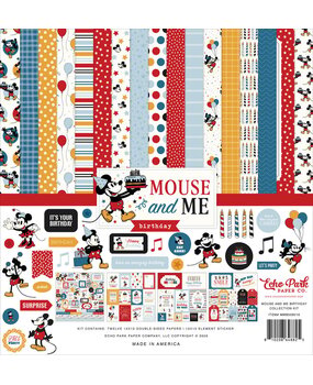 Echo Park Mouse And Me Birthday 12x12 Inch Collection Kit (MMB509016)