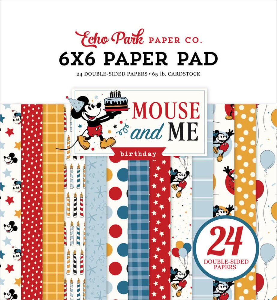 Echo Park Mouse And Me Birthday 6x6 Inch Paper Pad (MMB509023) Echo Park Mouse And Me Birthday 6x6 Inch Paper Pad (MMB509023)