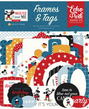 Echo Park Mouse And Me Birthday Ephemera Frames & Tags (MMB509025)