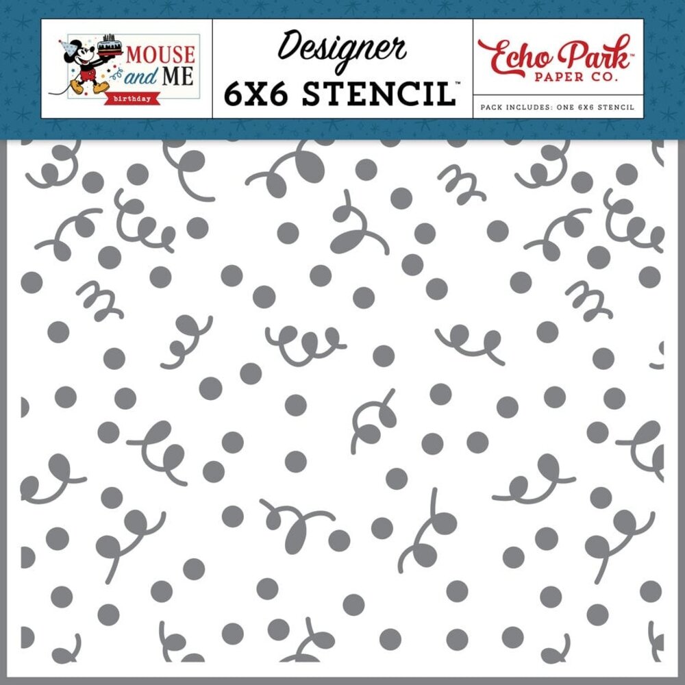 Echo Park Mouse And Me Birthday Stencil Time To Party Confetti (MMB509034)