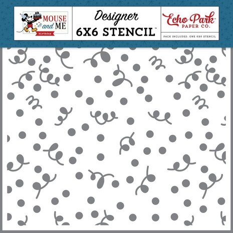 Echo Park Mouse And Me Birthday Stencil Time To Party Confetti (MMB509034)