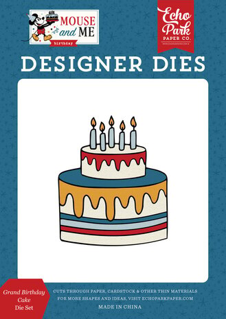 Echo Park Mouse And Me Birthday Die Set Grand Birthday Cake (MMB509040)