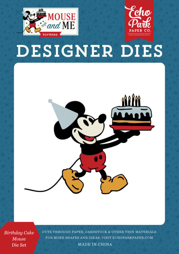 Echo Park Mouse And Me Birthday Die Set Birthday Cake Mouse (MMB509041)