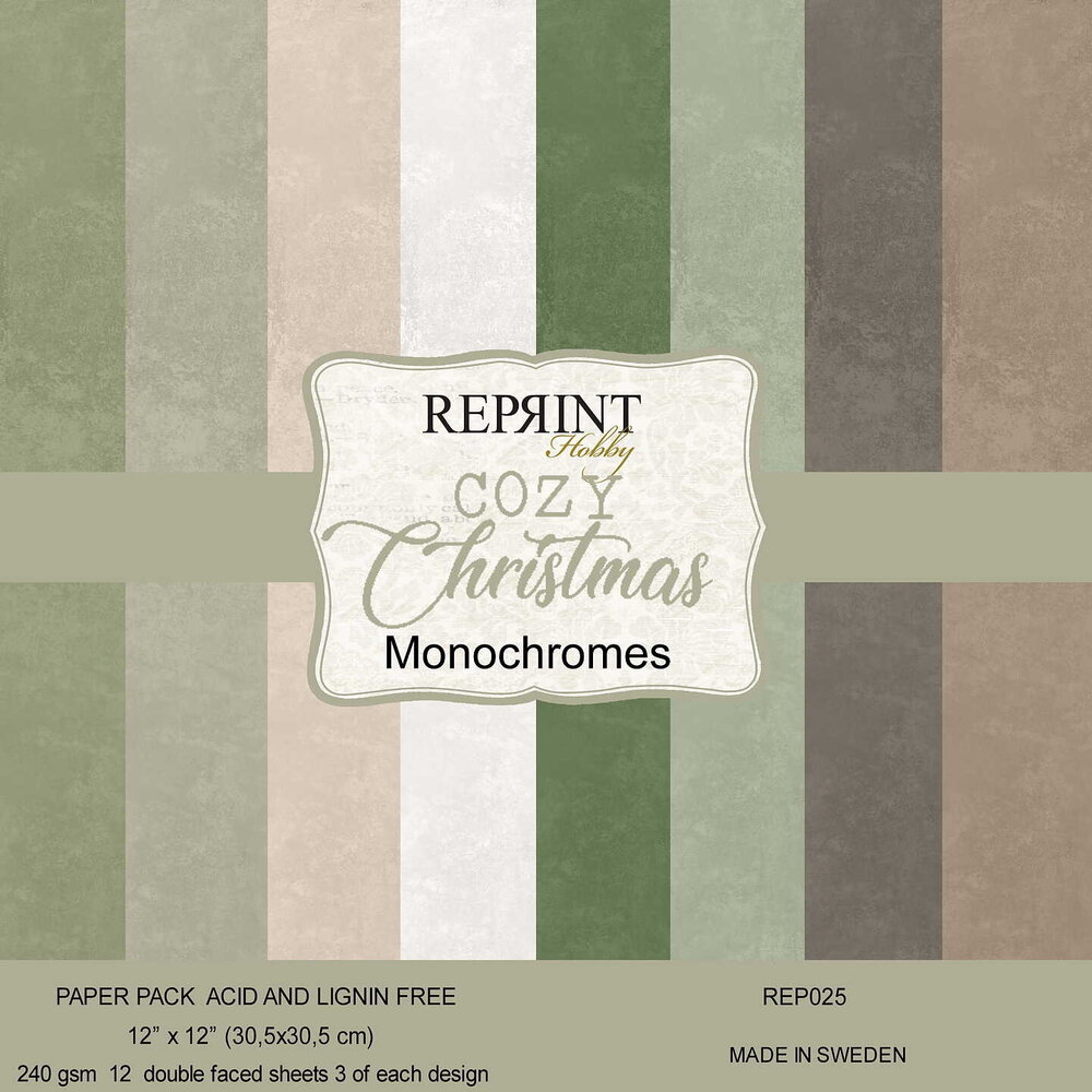 Reprint PRE-ORDER Cozy Christmas 12x12 Inch Cardstock (REP025) Reprint PRE-ORDER Cozy Christmas 12x12 Inch Cardstock (REP025)