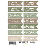 Reprint PRE-ORDER Cozy Christmas 10x16cm Stickers Tekst (RS069)