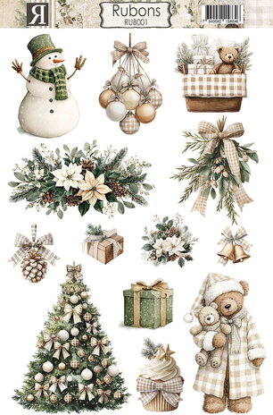 Reprint PRE-ORDER Cozy Christmas Rubons (RUB001) Reprint PRE-ORDER Cozy Christmas Rubons (RUB001)