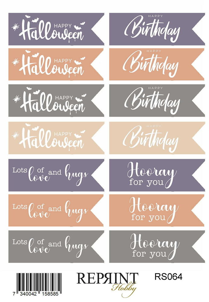 Reprint PRE-ORDER Enchanted Halloween 10x16cm Stickers Tekst (RS064) Reprint PRE-ORDER Enchanted Halloween 10x16cm Stickers Tekst (RS064)