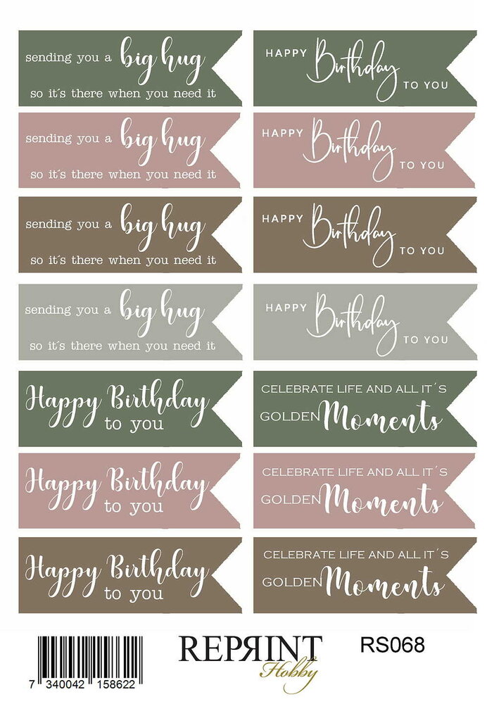 Reprint PRE-ORDER Hidden Magic 10x16cm Stickers Tekst (RS068)