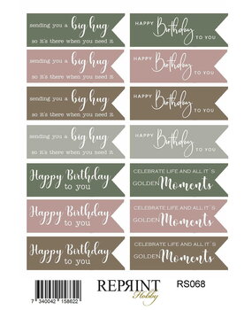 Reprint PRE-ORDER Hidden Magic 10x16cm Stickers Tekst (RS068)
