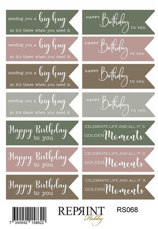 Reprint PRE-ORDER Hidden Magic 10x16cm Stickers Tekst (RS068)