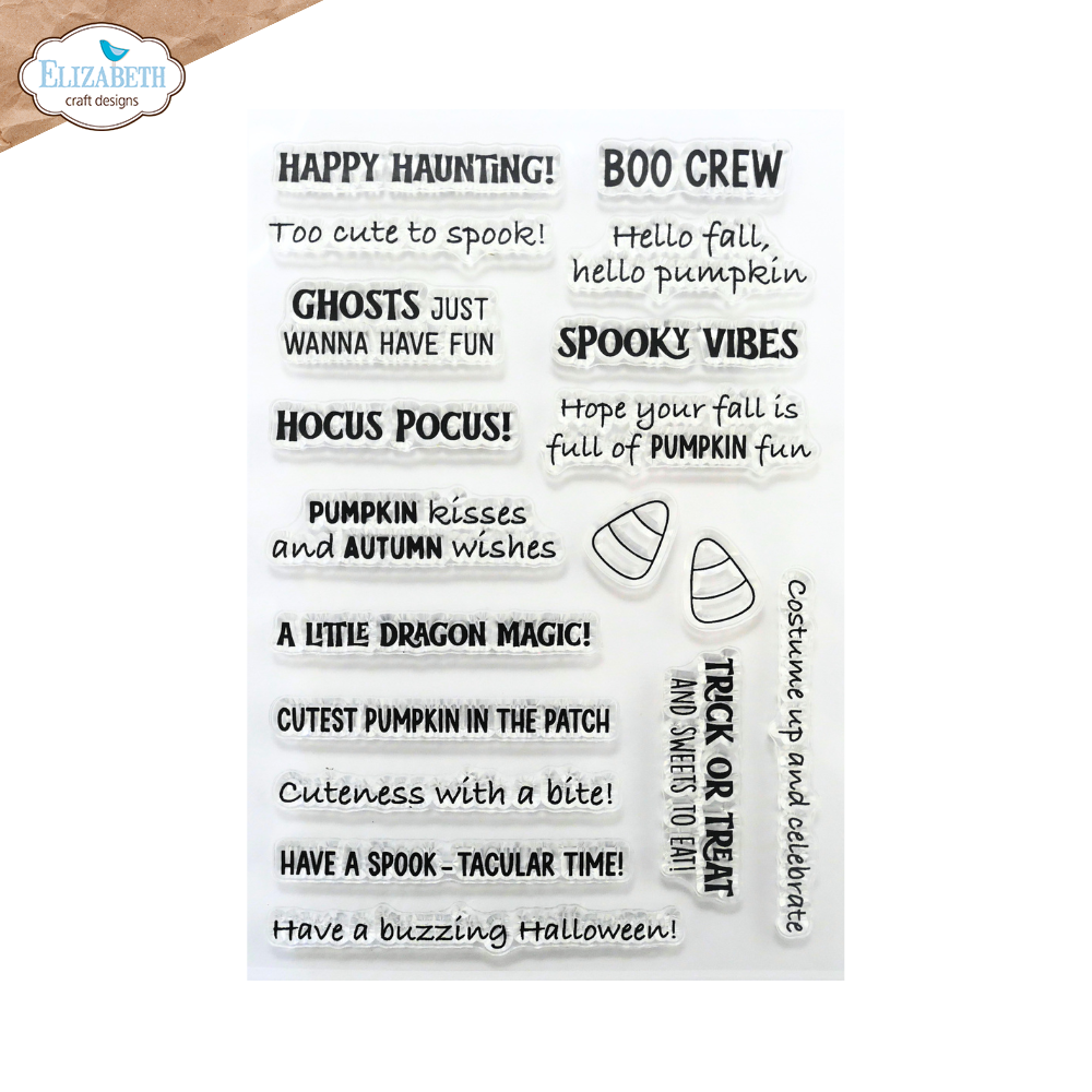 Elizabeth Craft Designs Snuggle Season A6 Clear Stamps Spooky Sentiments (CS462) Elizabeth Craft Designs Snuggle Season A6 Clear Stamps Spooky Sentiments (CS462)