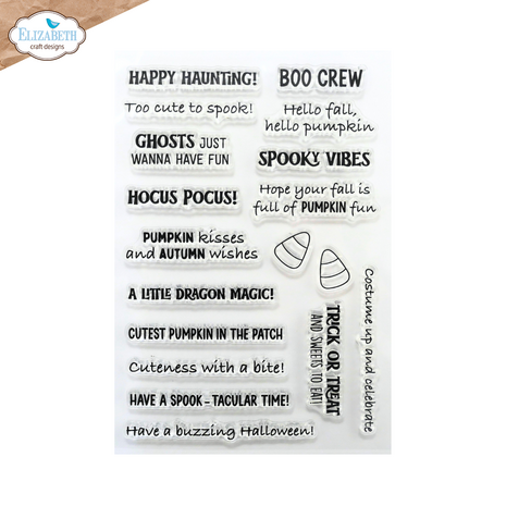 Elizabeth Craft Designs Snuggle Season A6 Clear Stamps Spooky Sentiments (CS462) Elizabeth Craft Designs Snuggle Season A6 Clear Stamps Spooky Sentiments (CS462)