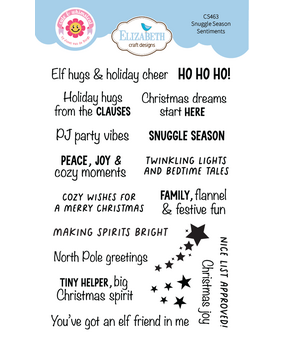 Elizabeth Craft Designs Snuggle Season A6 Clear Stamps Season Sentiments (CS463) Elizabeth Craft Designs Snuggle Season A6 Clear Stamps Season Sentiments (CS463)