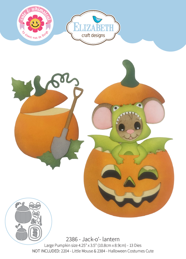 Elizabeth Craft Designs Snuggle Season Dies Jack-o'- Lantern (2386) Elizabeth Craft Designs Snuggle Season Dies Jack-o'- Lantern (2386)