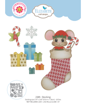 Elizabeth Craft Designs Snuggle Season Dies Stocking (2389) Elizabeth Craft Designs Snuggle Season Dies Stocking (2389)