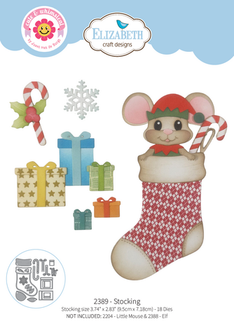 Elizabeth Craft Designs Snuggle Season Dies Stocking (2389) Elizabeth Craft Designs Snuggle Season Dies Stocking (2389)