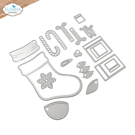 Elizabeth Craft Designs Snuggle Season Dies Stocking (2389) Elizabeth Craft Designs Snuggle Season Dies Stocking (2389)