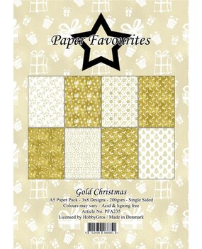 Paper Favourites Gold Christmas A5 Paper Pack (PFA235) Paper Favourites Gold Christmas A5 Paper Pack (PFA235)