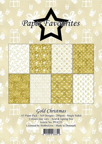 Paper Favourites Gold Christmas A5 Paper Pack (PFA235) Paper Favourites Gold Christmas A5 Paper Pack (PFA235)